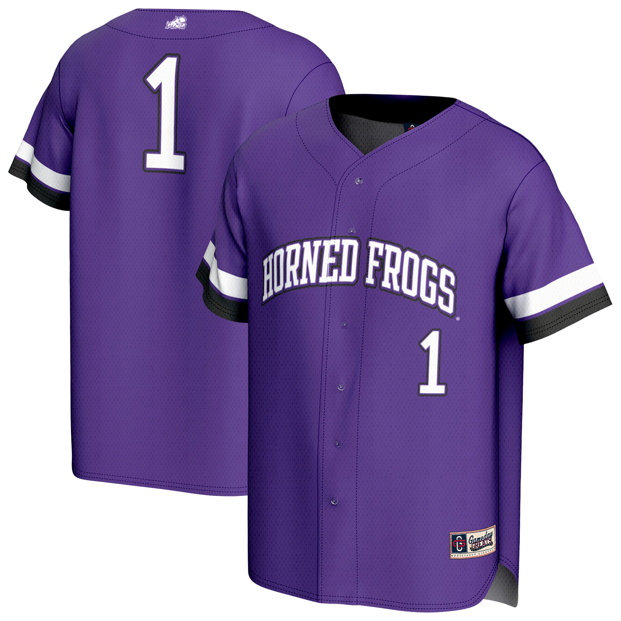 [DDG] TCU Horned Frogs GameDay Greats Youth Lightweight Collegiate Baseball Fashion Jersey - Purple