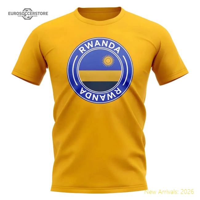 Rwanda Football Badge T-shirt (yellow) - World Cup Edition