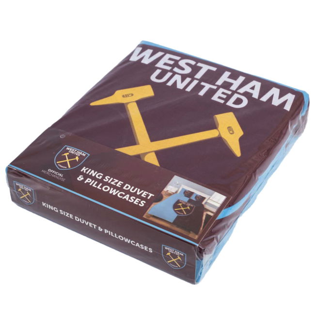 West Ham United FC Colour Split King Duvet Set | Fan Favorite