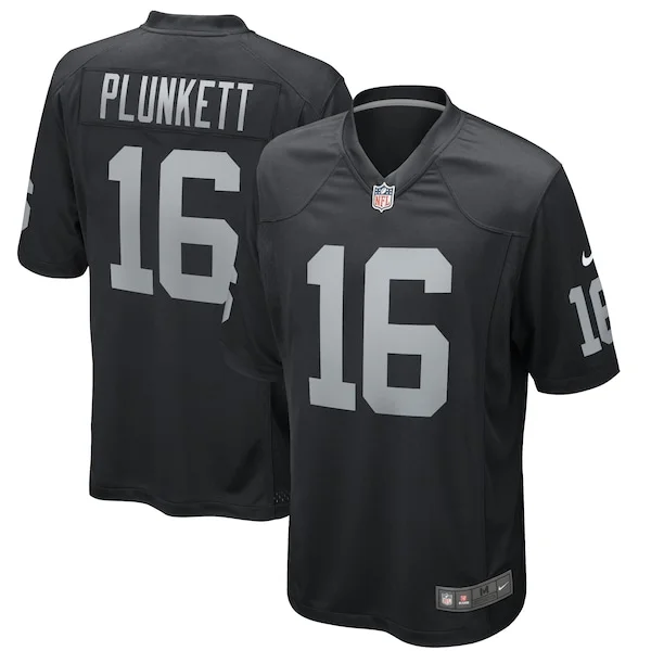 None Jim Plunkett Game Jersey - Black | NFL Player Jersey | NFL Footba