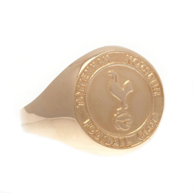 Spurs Authorized Tottenham Hotspur FC 9ct Gold Crest Ring Large