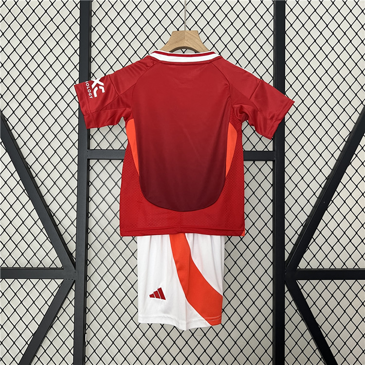 Kids Manchester United 2425 Home Soccer Kit ShirtShorts - Official