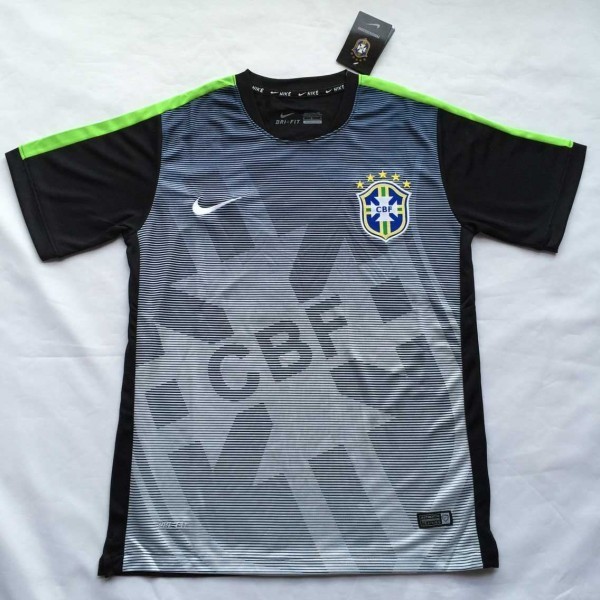 Advanced Fabric Brazil 2015-16 Black-Grey Training Shirt