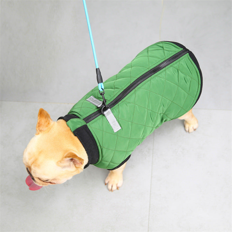 Puppy-Safe Quilted Vest With Leash Ring For French Bulldog (wj14) for...