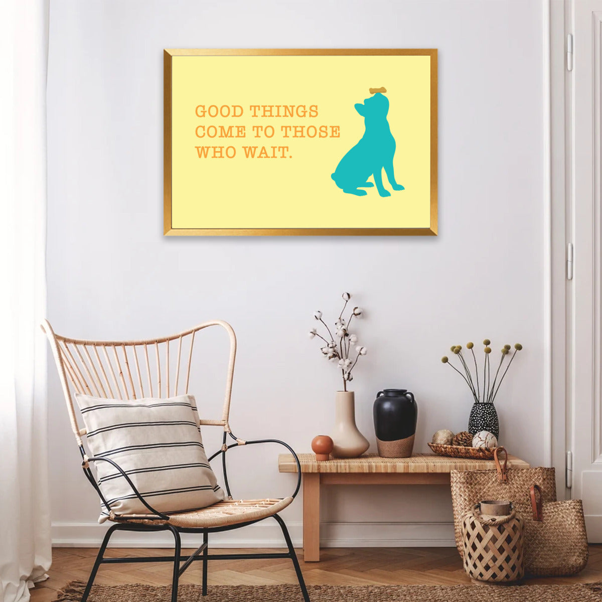 Good things - Framed poster • Wall Decoration