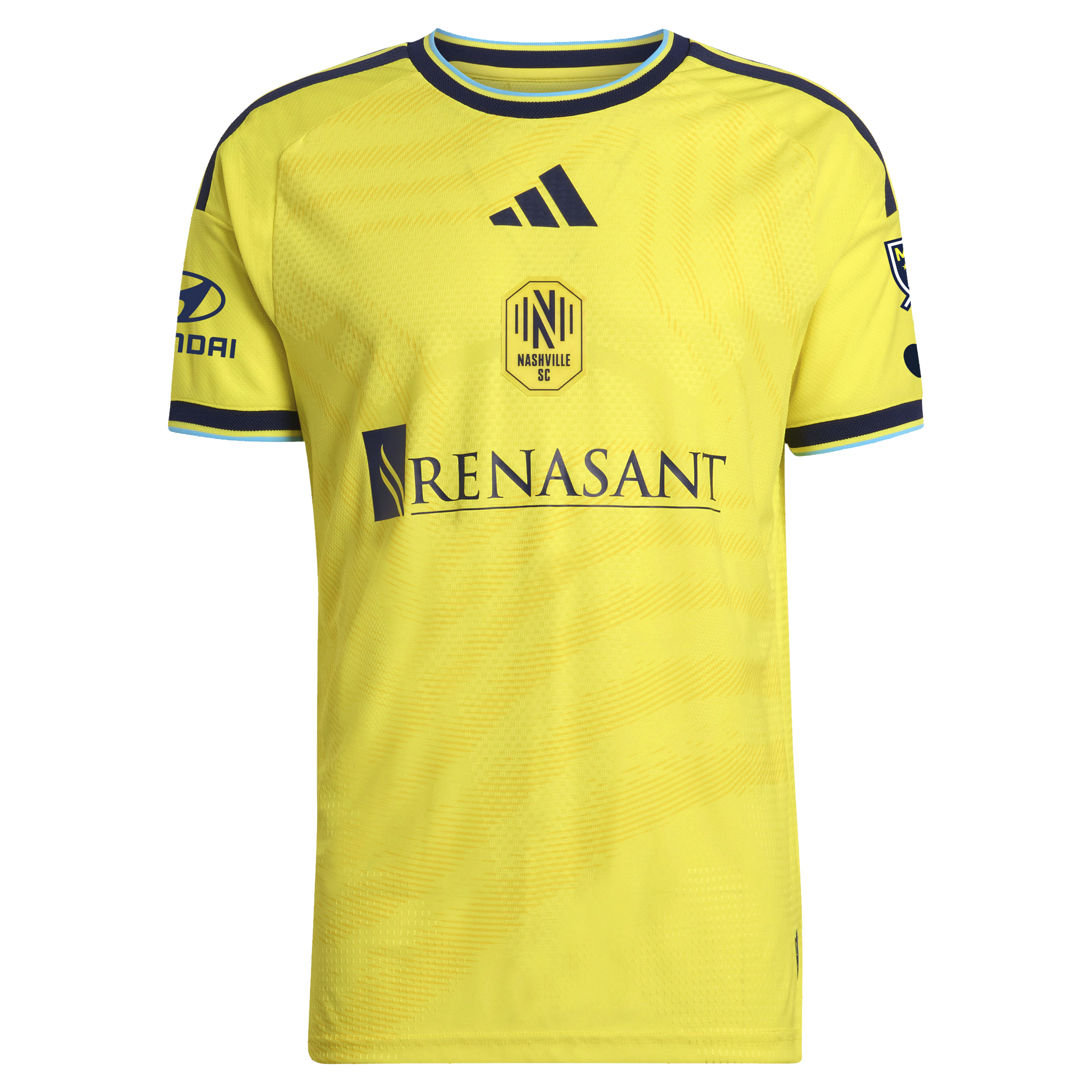 [SJH] Nashville SC 2026 The Reverb Kit On-Field Authentic Patch Custom Jersey - Yellow