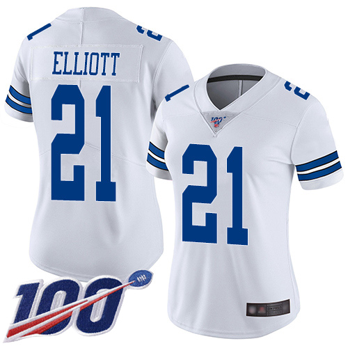 Official NFL s Dallas Cowboys #21 Ezekiel Elliott Navy Elite Jersey