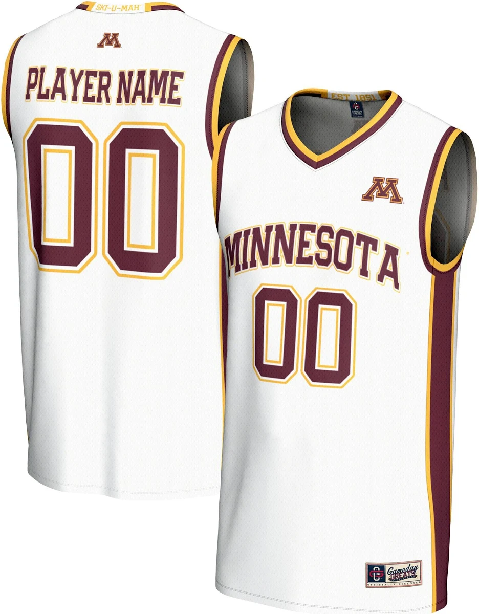 [NJP] Women's Minnesota Golden Gophers GameDay Greats NIL Pick-A-Player Lightweight Men's Basketball Jersey - White