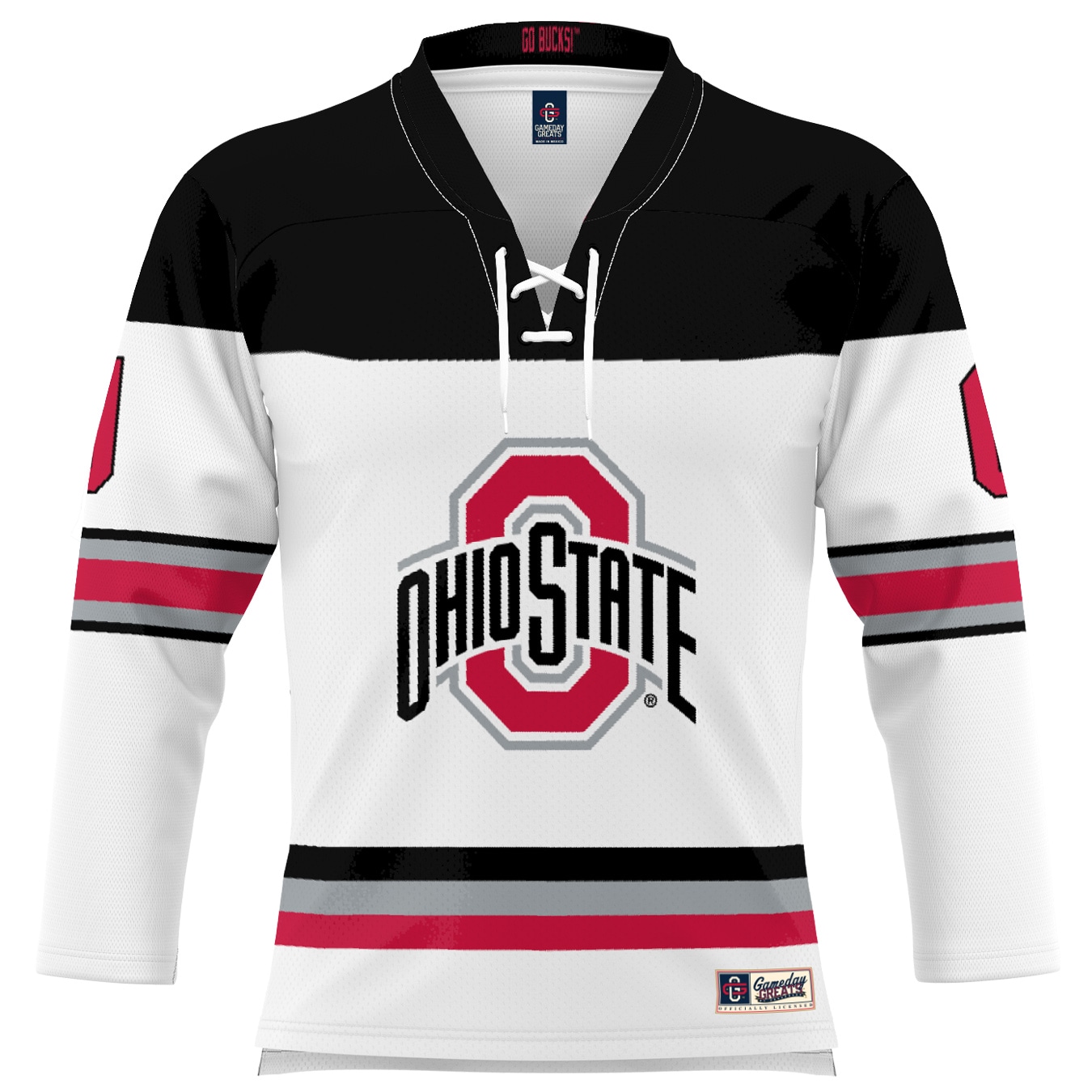 [DDG] Ohio State Buckeyes GameDay Greats Youth Women's Hockey Jersey - White