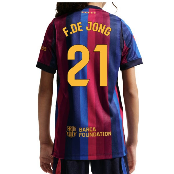 [DDJ] 2026-2027 Barcelona Home Shirt (Kids) (F.De Jong 21)