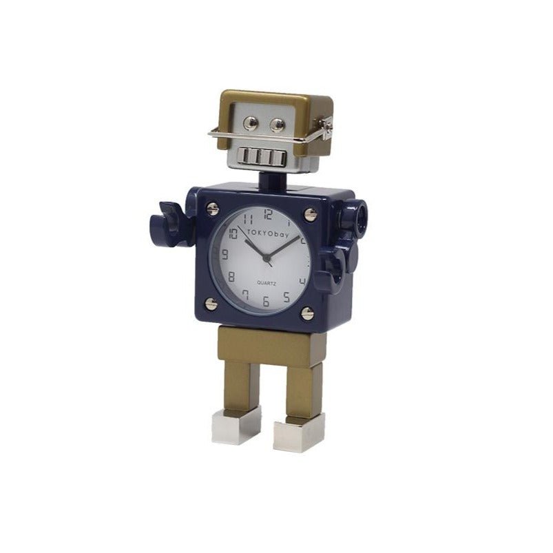 Football Robot Clock - Navy/Gold