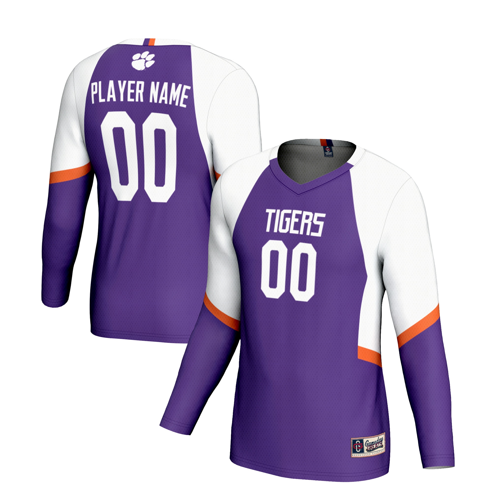 [NJP] Clemson Tigers GameDay Greats Youth NIL Lightweight Volleyball Jersey - Purple