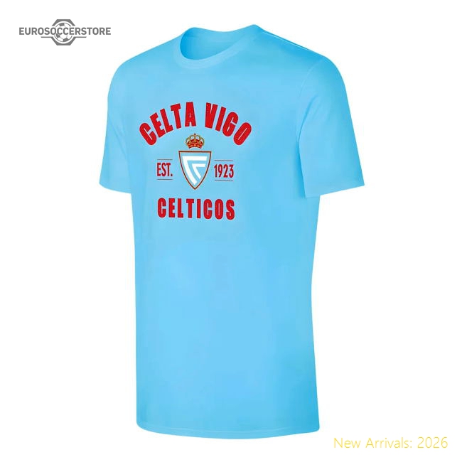 Authentic High-Quality Celta Vigo Team T-Shirt, Light Blue