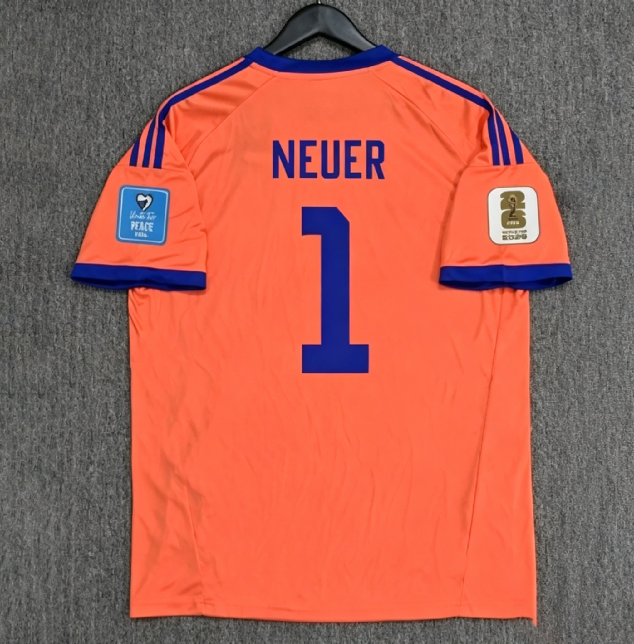 [FSOUK] Germany Manuel Neuer 1 Orange Short Sleeve Away Goalkeeper Jersey Men 2026 World Cup