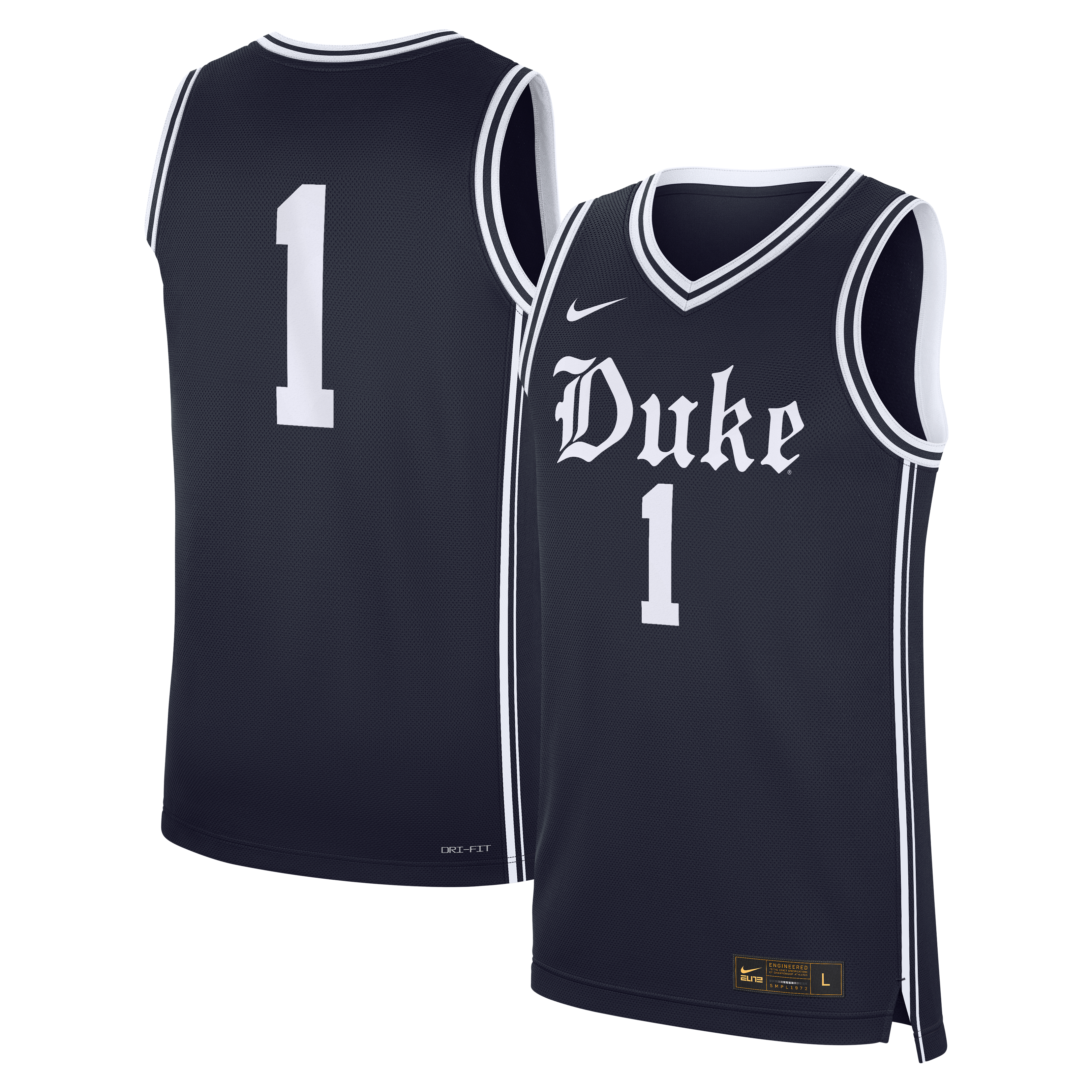 Duke Blue Devils Nike #1 Alternate Replica Basketball Jersey - Navy