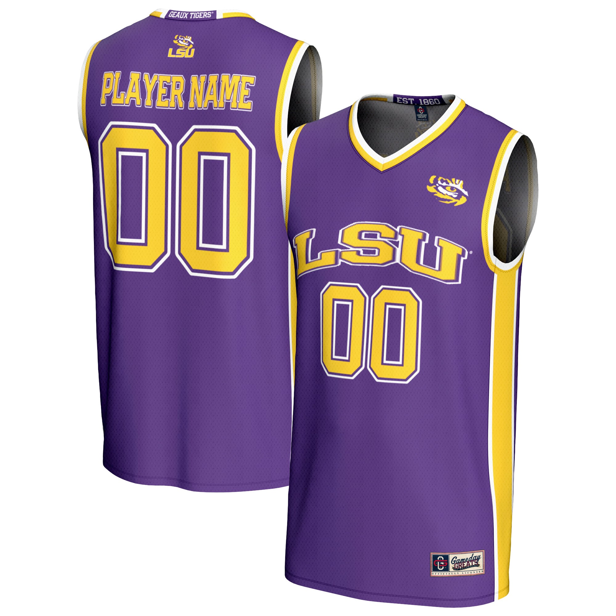 LSU Tigers GameDay Greats Unisex Lightweight Collegiate Men's Basketball NIL Pick-A-Player Fashion Jersey - Purple