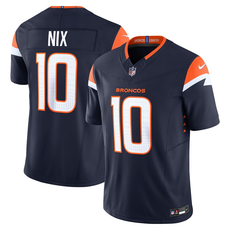 None Bo Nix DEN Broncos Energetic Genuine Jersey Game Day Wear