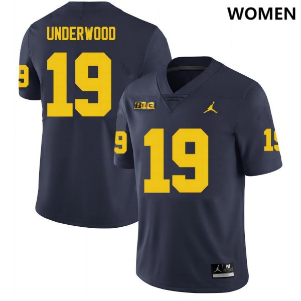 Women Ncaa Team #19 Bryce Underwood Official Football Jersey