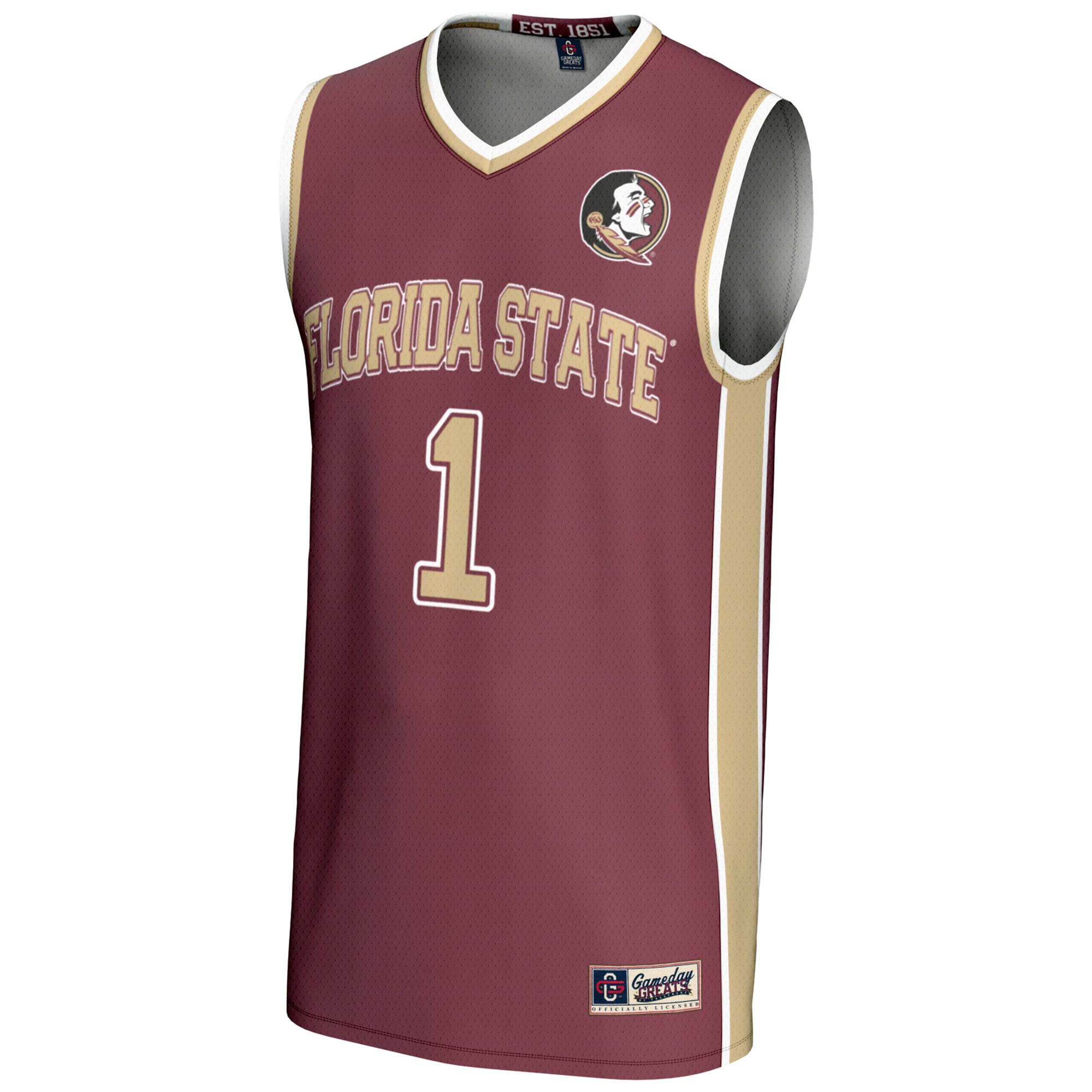[DDG] Florida State Seminoles GameDay Greats Lightweight Basketball Jersey - Garnet
