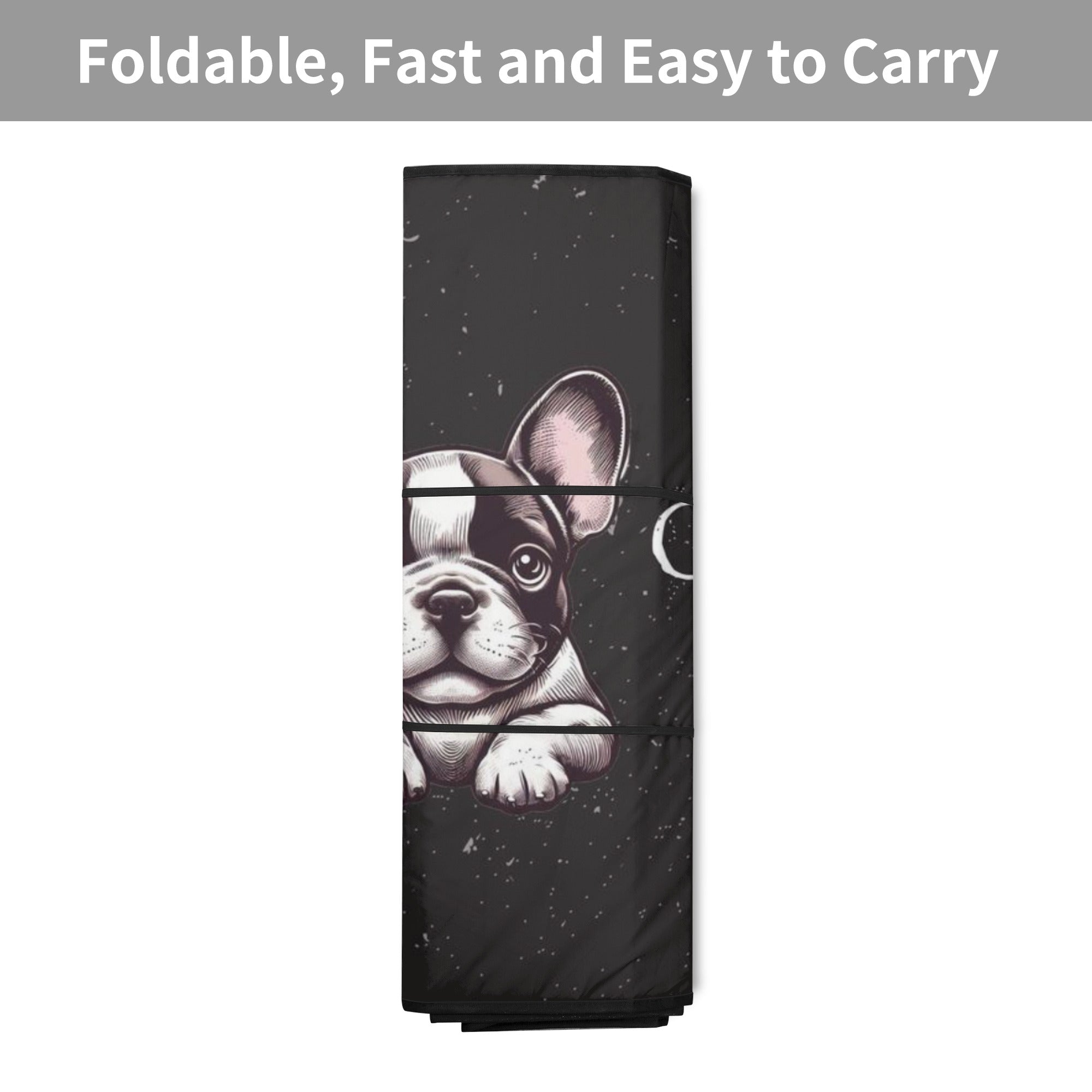 Elektra- - Breed-specific Car Auto Sun Shade For Frenchie Pups