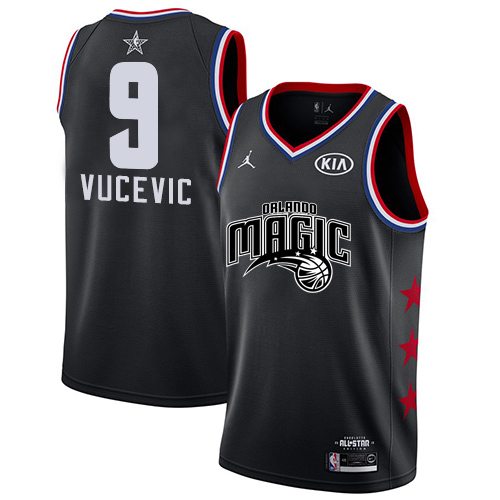 Elite Magic #9 Nikola Vucevic 2019 Icon NBA Swingman Jersey Black -