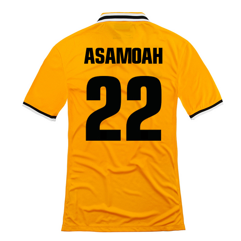 13-14 Juventus 22 Asamoah Away Yellow Jersey Shirt - Official Replica