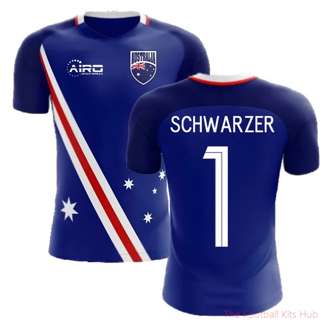 [LK] 2025/26 Australia Flag Away Football Shirt (Schwarzer 1)