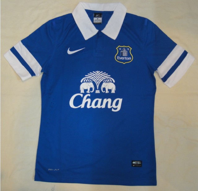 Match Quality 13-14 Everton Home Blue Soccer Jersey Shirt