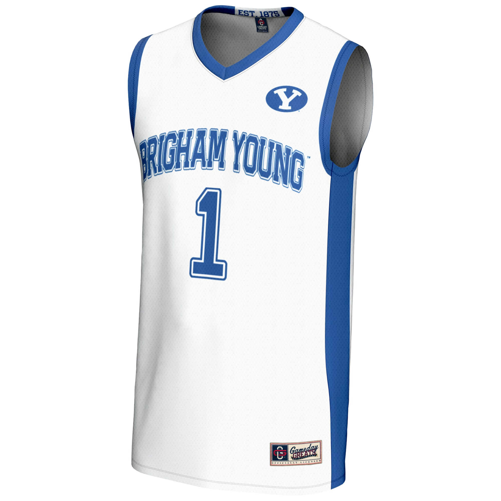 [DDG] BYU Cougars GameDay Greats Youth Lightweight Basketball Jersey - White