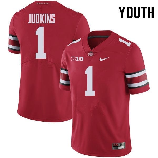 Youth(kids) Ohio State Buckeyes #1 Quinshon Judkins Official Football