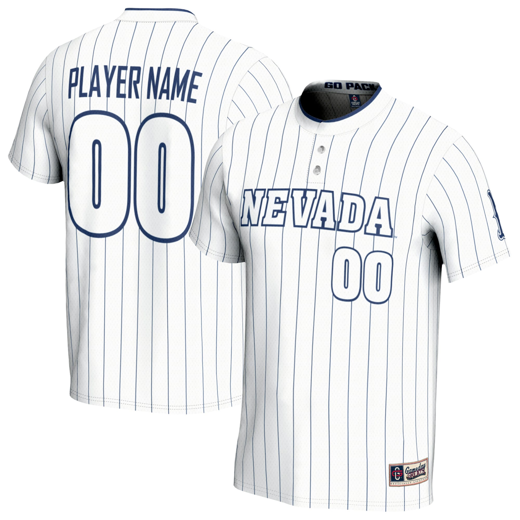[NJP] Nevada Wolf Pack GameDay Greats Youth Lightweight Collegiate Softball NIL Pick-A-Player Fashion Jersey - White