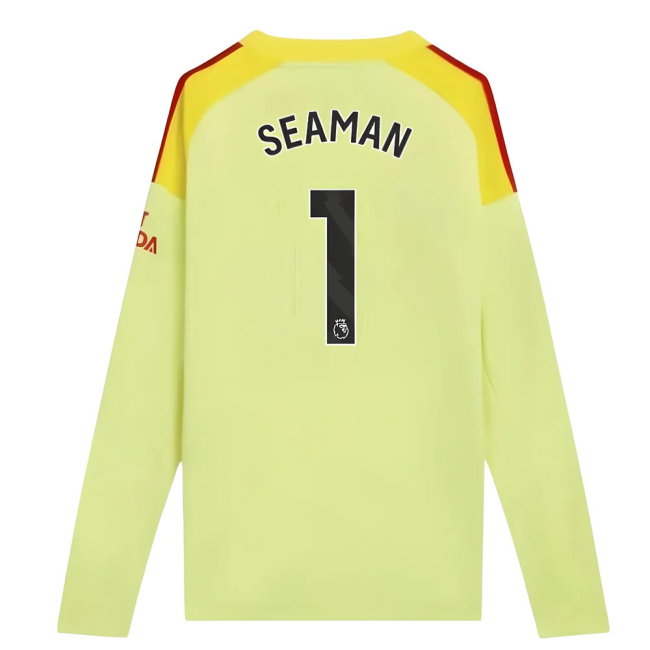 2025-2026 Arsenal Home Goalkeeper Shirt (Yellow) - Kids (Seaman 1)