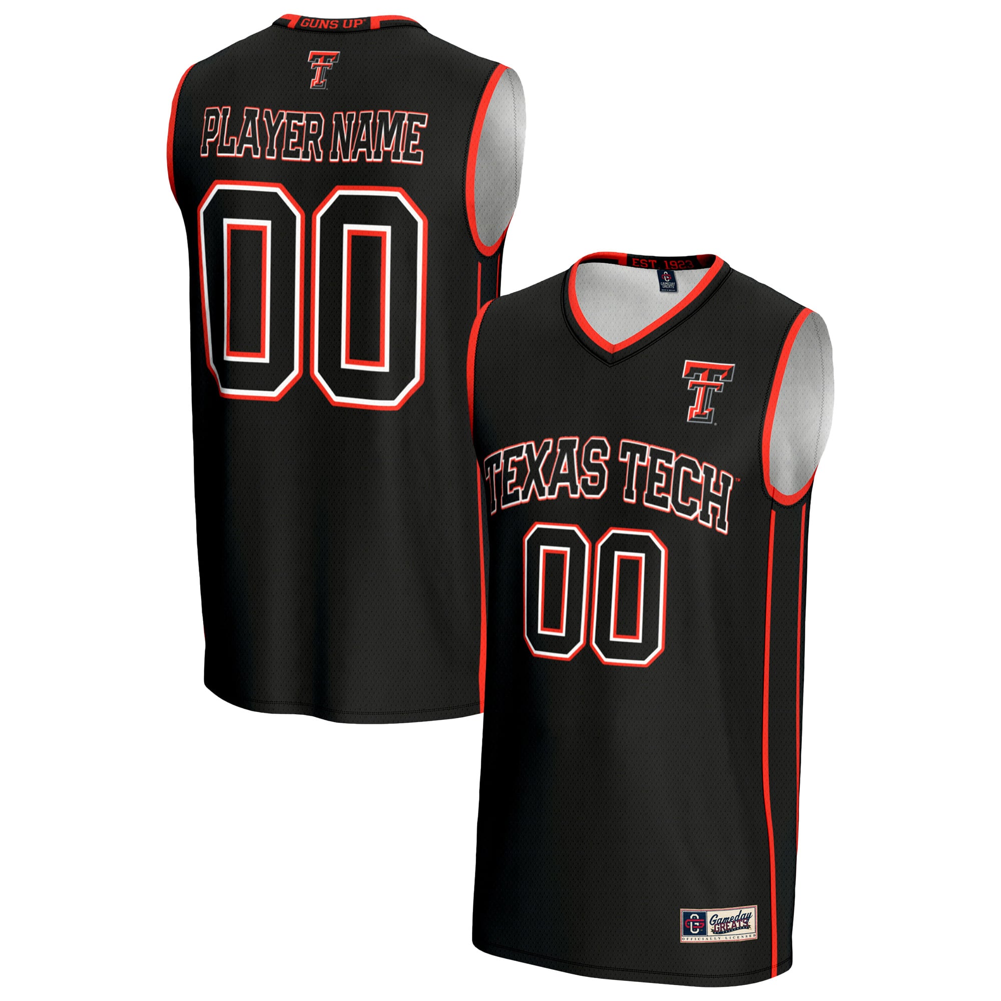 Texas Tech Red Raiders GameDay Greats Unisex NIL Pick-A-Player Lightweight Men's Basketball Jersey - Black