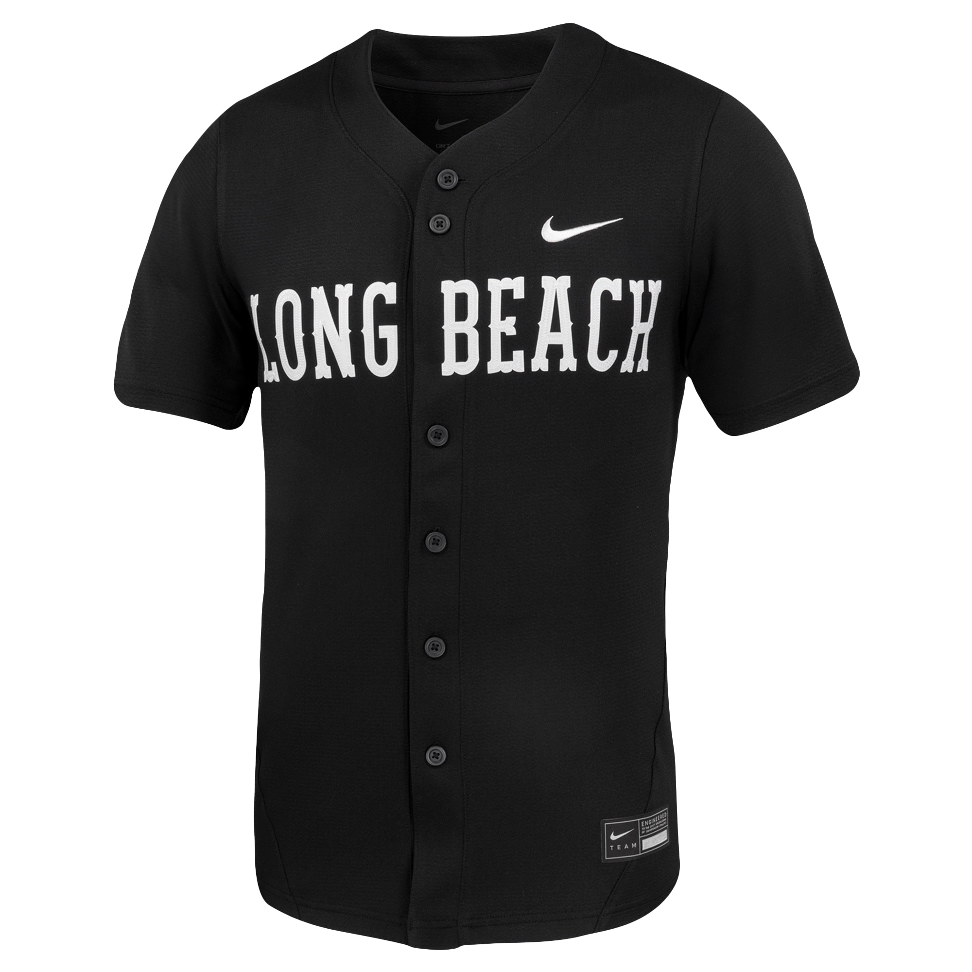[DDG] Cal State Long Beach The Beach Replica Baseball Jersey - Black