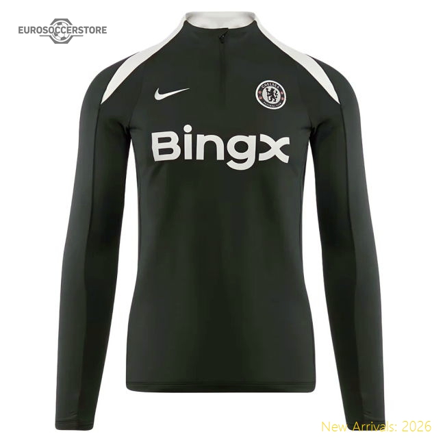 Chelsea 2025-2026 Strike Drill Top (Green) Premier League Football Gear
