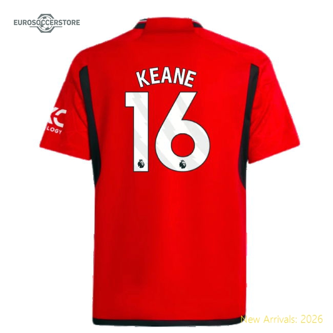Gentle Man Utd Kids Keane Jersey 2023-2024 Flexible Soft-touch