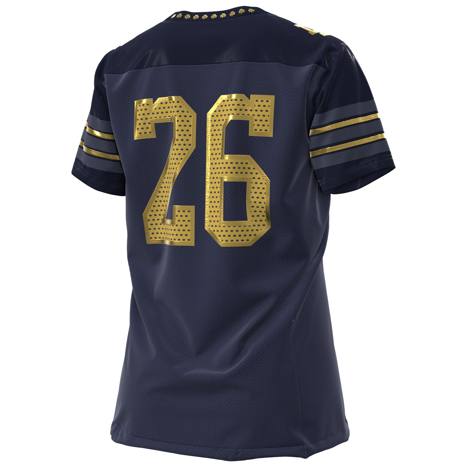 Women's #26 Navy Notre Dame Fighting Irish 2026 Shamrock Series Football Jersey