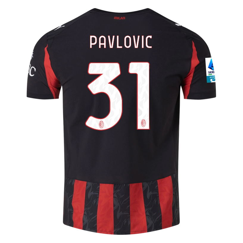 AC Milan A Patch 2025-2026 UCL Home Jersey – Authentic Shirt