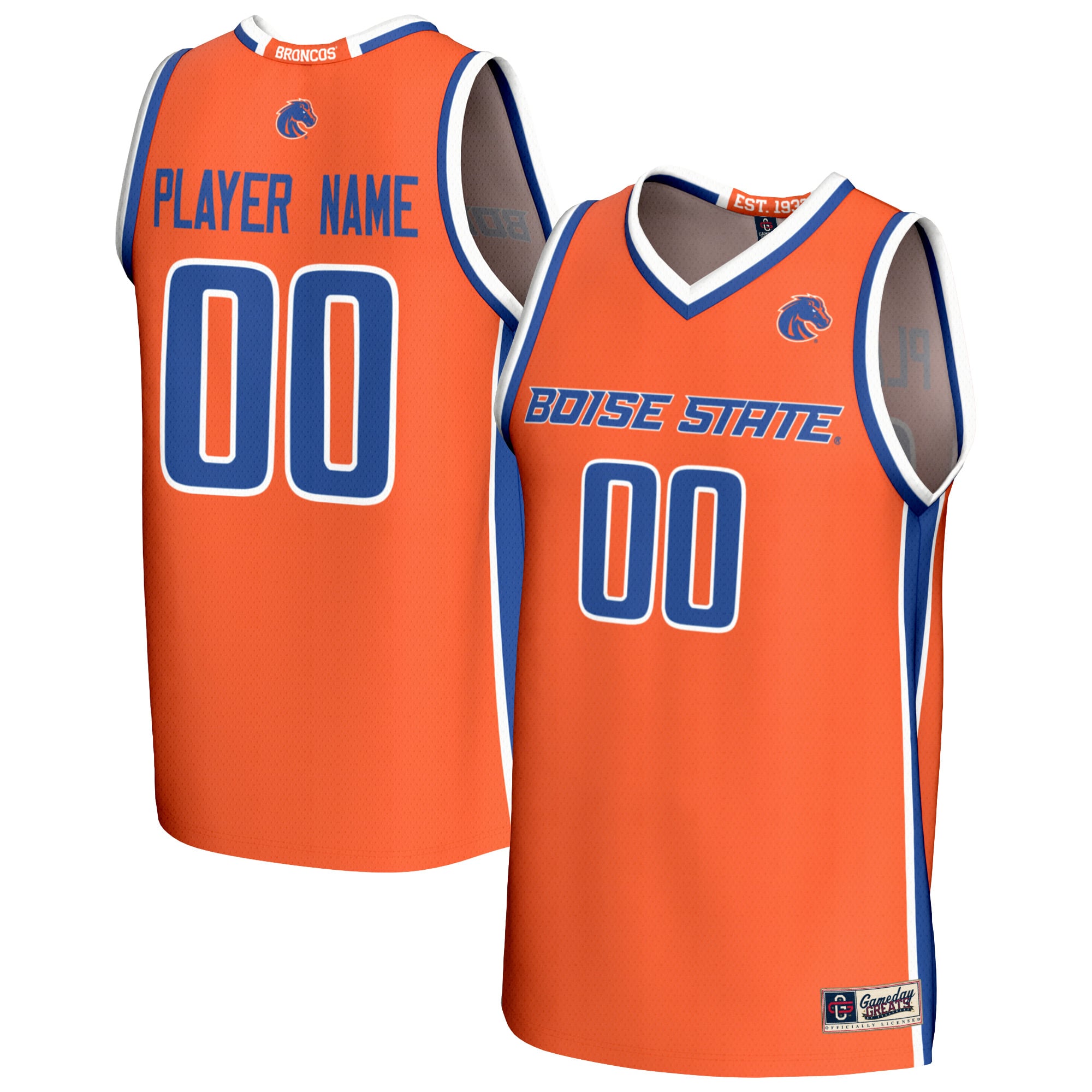 Boise State Broncos GameDay Greats Youth Lightweight Collegiate Men's Basketball NIL Pick-A-Player Fashion Jersey - Orange