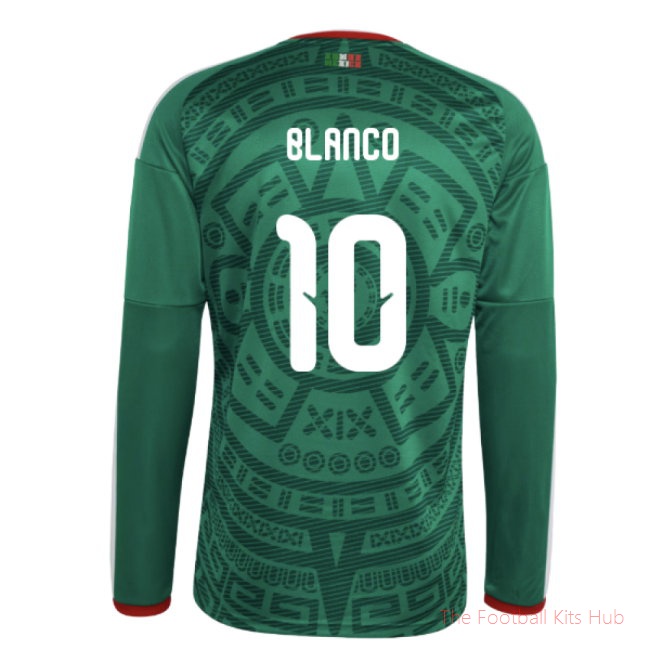 2026-2027 Mexico Long Sleeve Home Shirt (Blanco 10)