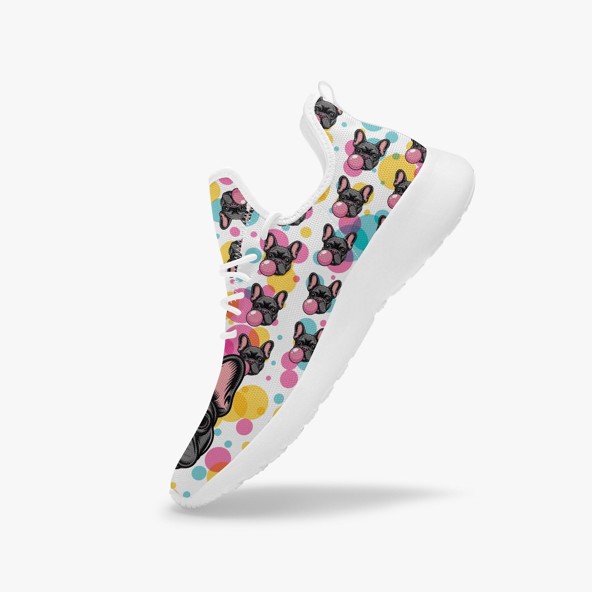 French Bulldog Lover Denim Classic Sneakers Stylish Walking Shoes