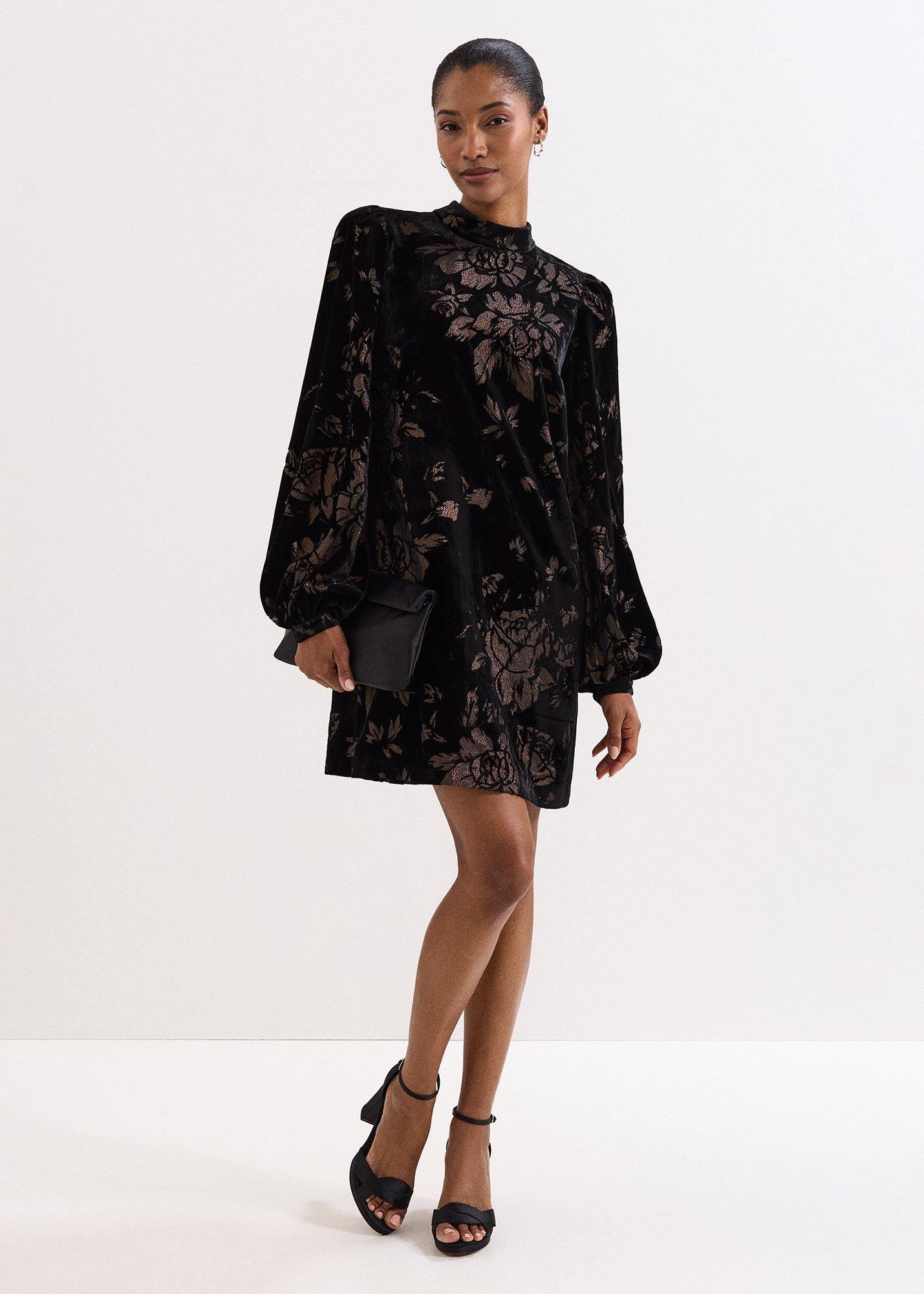 Petite Reanna Foil Shift Dress