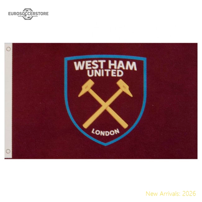 Authentic West Ham United Fc Core Crest Flag - Premium Quality Baby