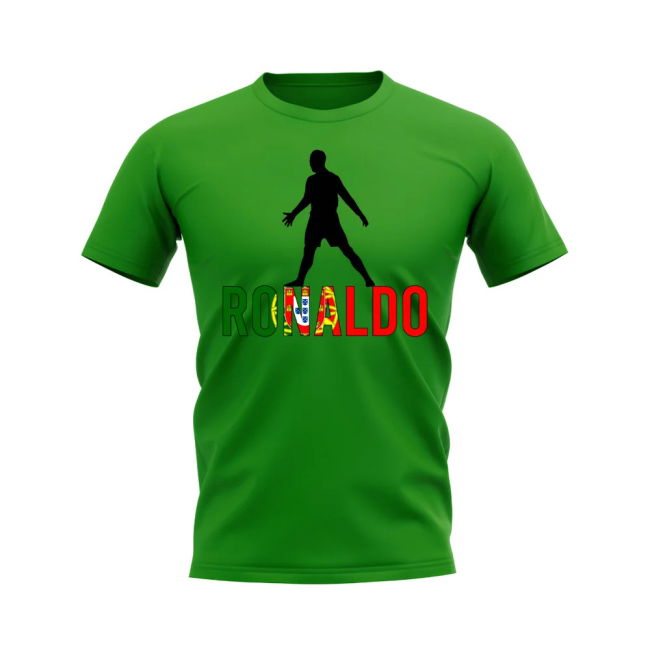 Cristiano Ronaldo Portugal Silhouette T-shirt (Green)