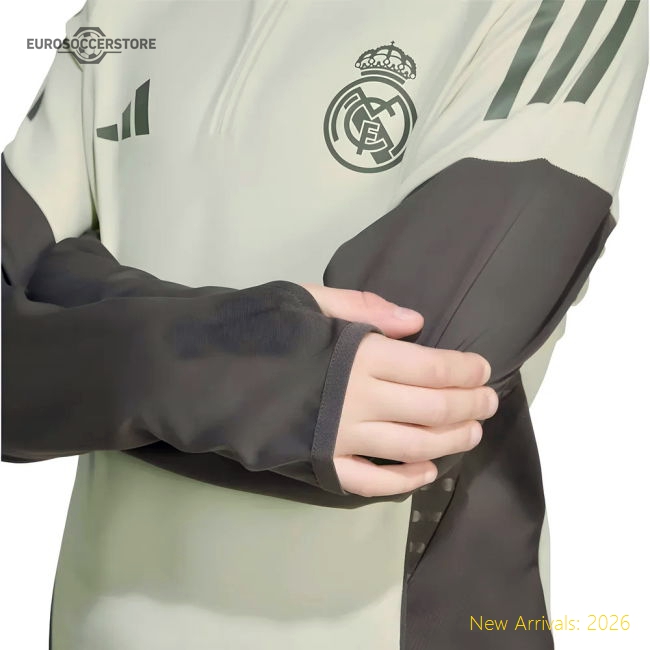 Premium 2025-2026 Real Madrid Training Top (almost Lime) - Kids