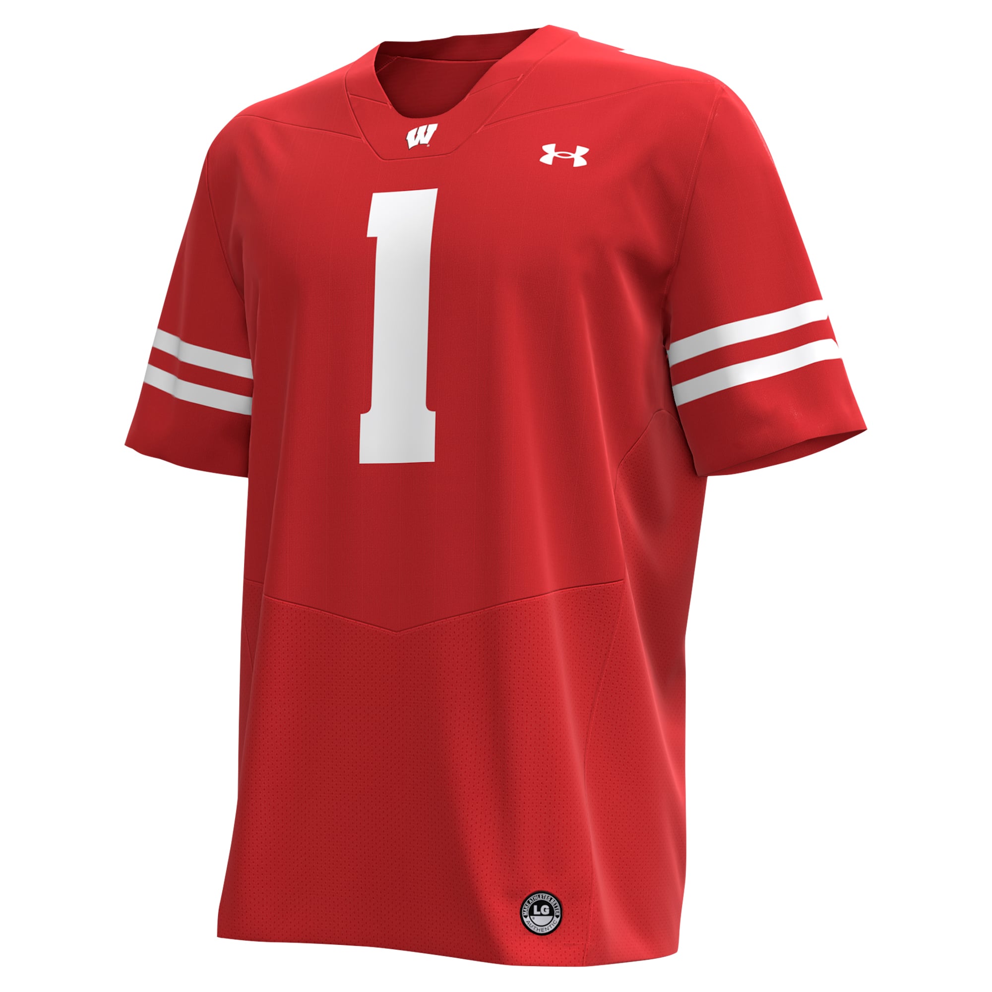 #1 Wisconsin Badgers Under Armour Replica Football Jersey - Red
