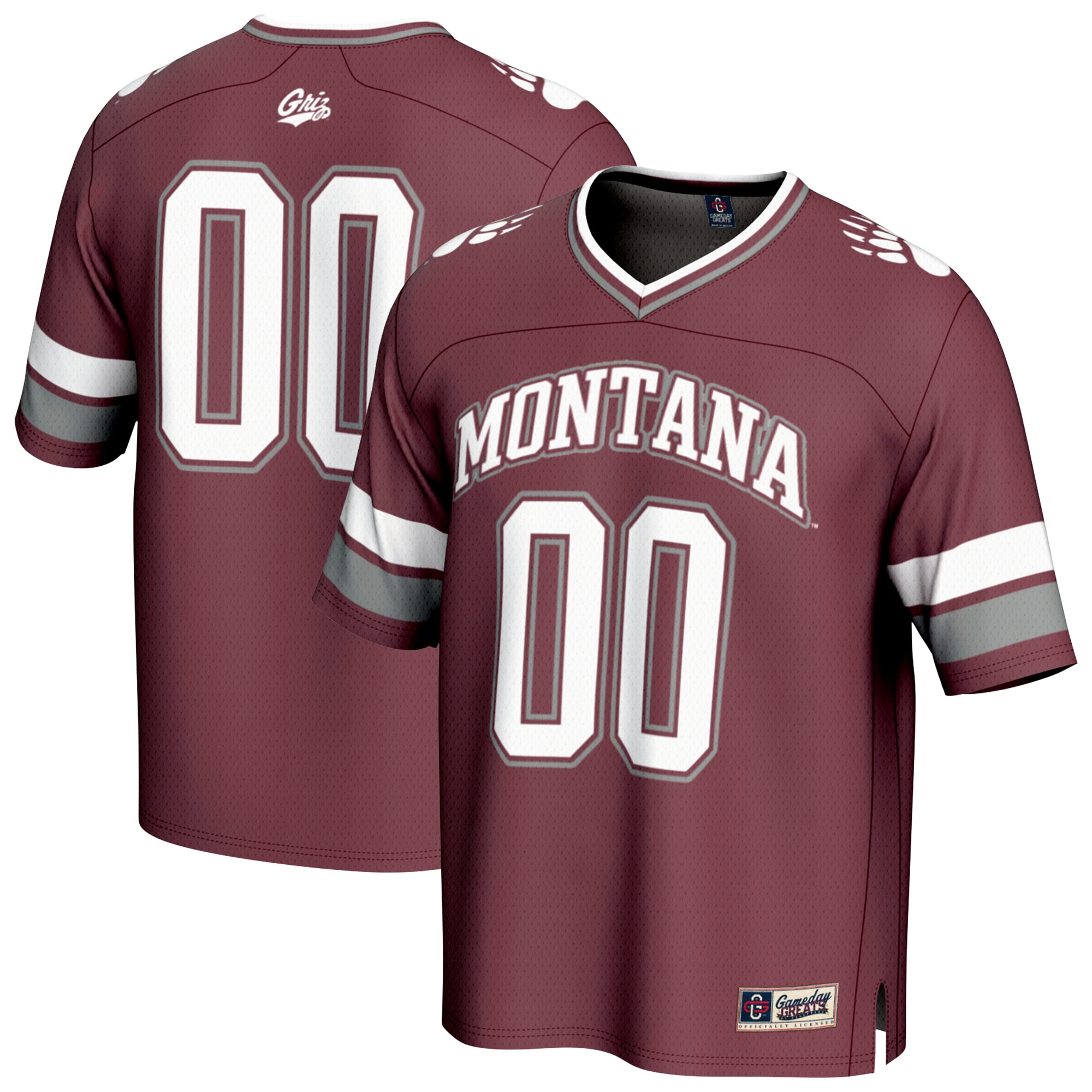 #00 Montana Grizzlies GameDay Greats Youth Lightweight Collegiate Football Fashion 2026 Season Football Jersey - Maroon