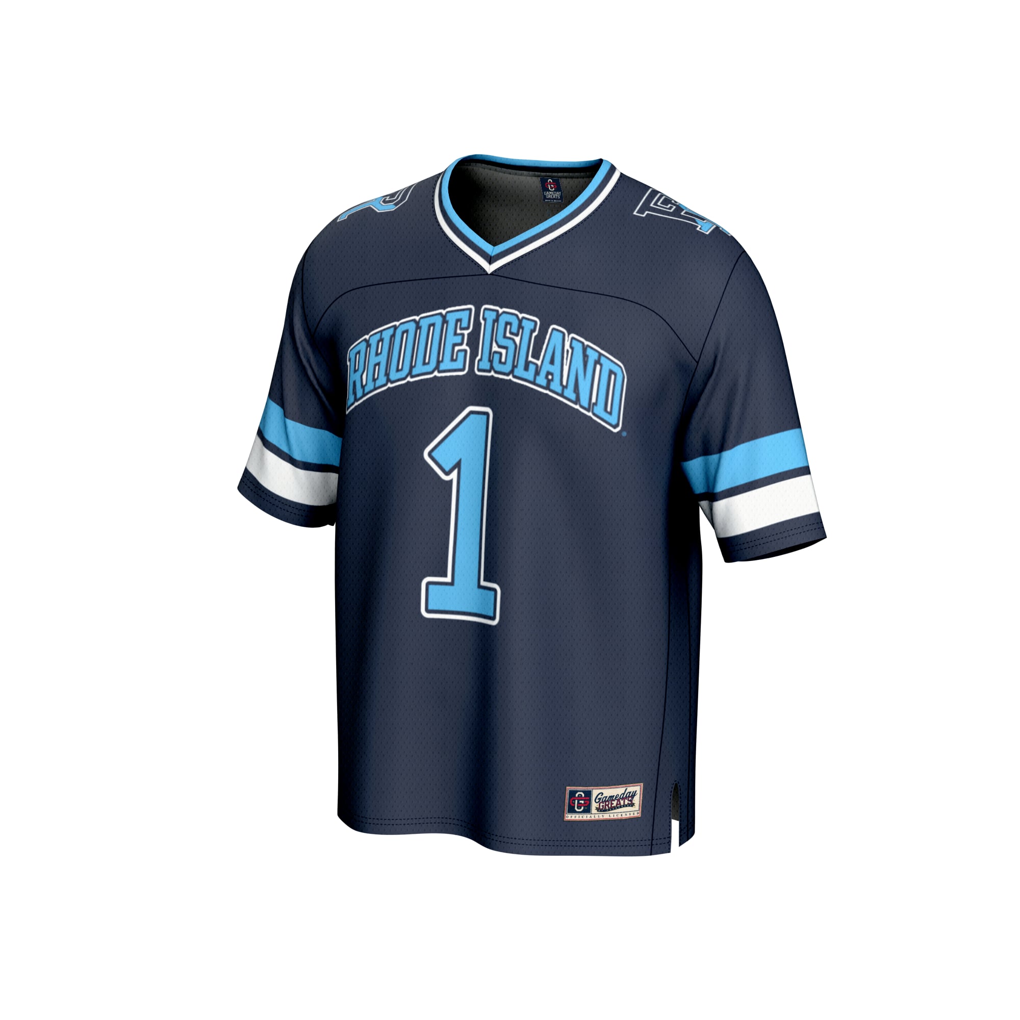 Unisex #1 Navy Rhode Island Rams Football Fashion Jersey