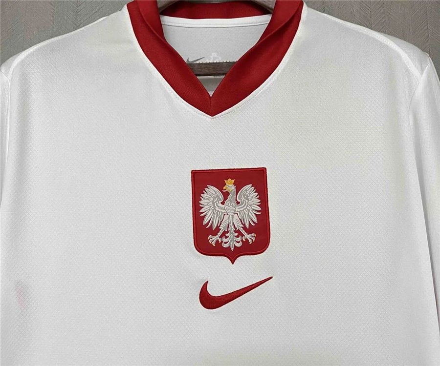 Breathable Poland UEFA Euro 2024 Home Soccer Jersey Football Shirt