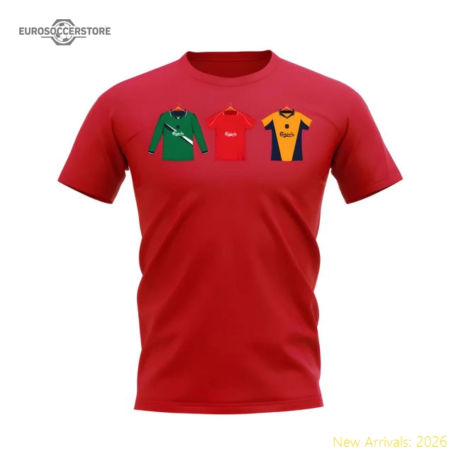 Official Liverpool 2000-2001 Retro Shirt T-shirt (red) (your Name)